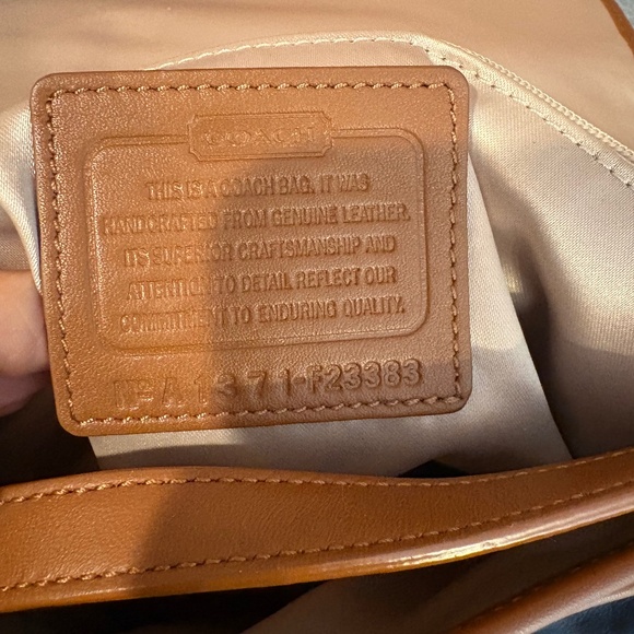 Coach Park Color-Block Leather Crossbody Purse Blue&White - Picture 4 of 14